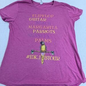 Jimmy Buffett Vintage 2016 I DONT KNOW TOUR Hot Pink W/Concert Location Large